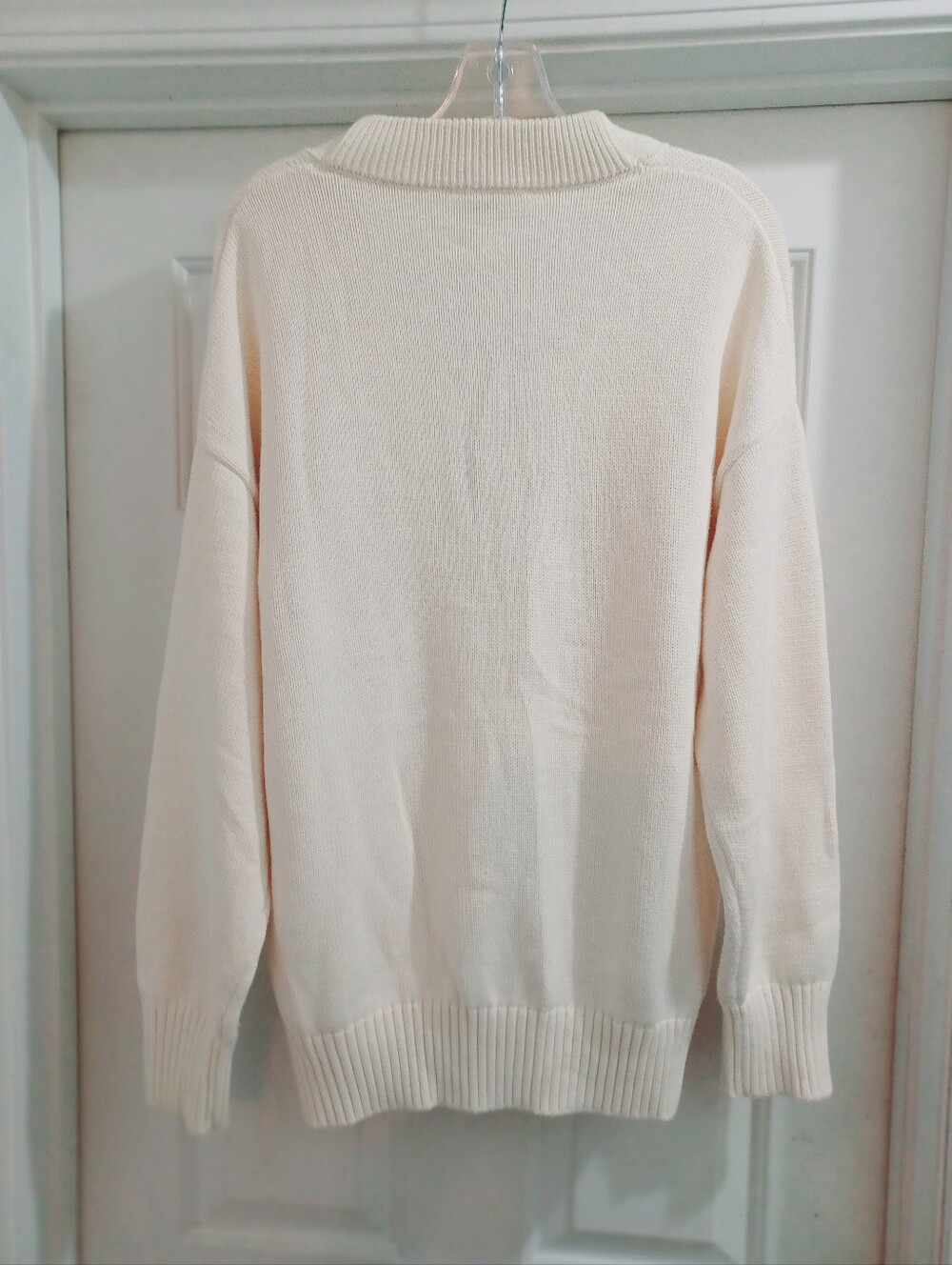 AMI Paris Alexandre Mattiussi Luxe Cream Cardigan with Red Heart 'A', L - Picture 5 of 11